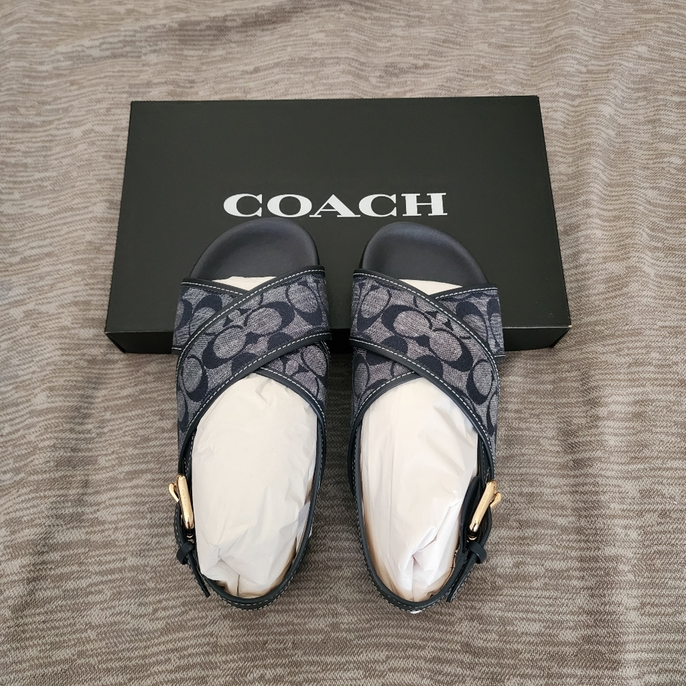 COACH Adora Sandal In Signature Chambray - Picture 5 of 9
